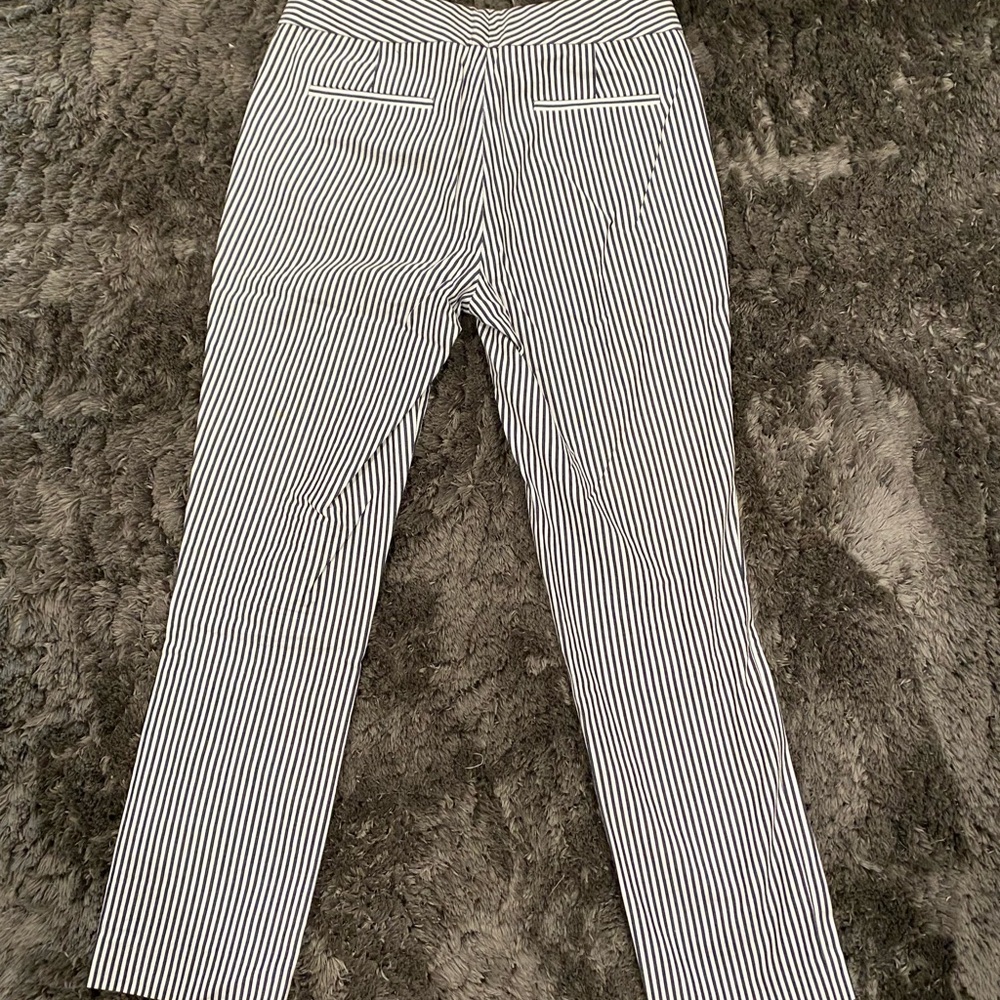 J. Crew Navy and White Striped Trousers - Picture 3 of 3